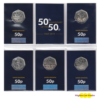 2019 BU 50p - 5-Coins (Card) - British Military History